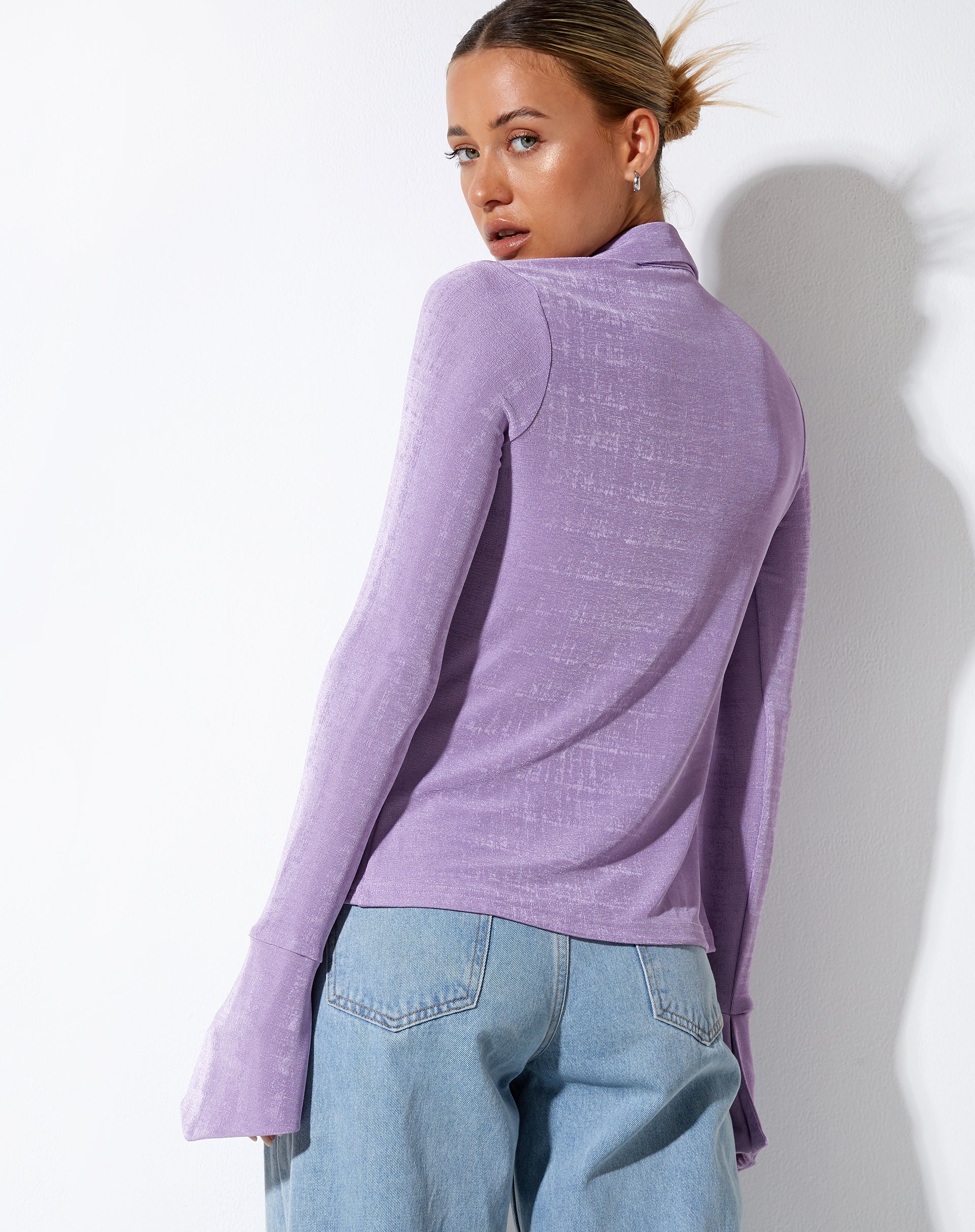 IMMAGINE della camicia Keani in crepe lavanda