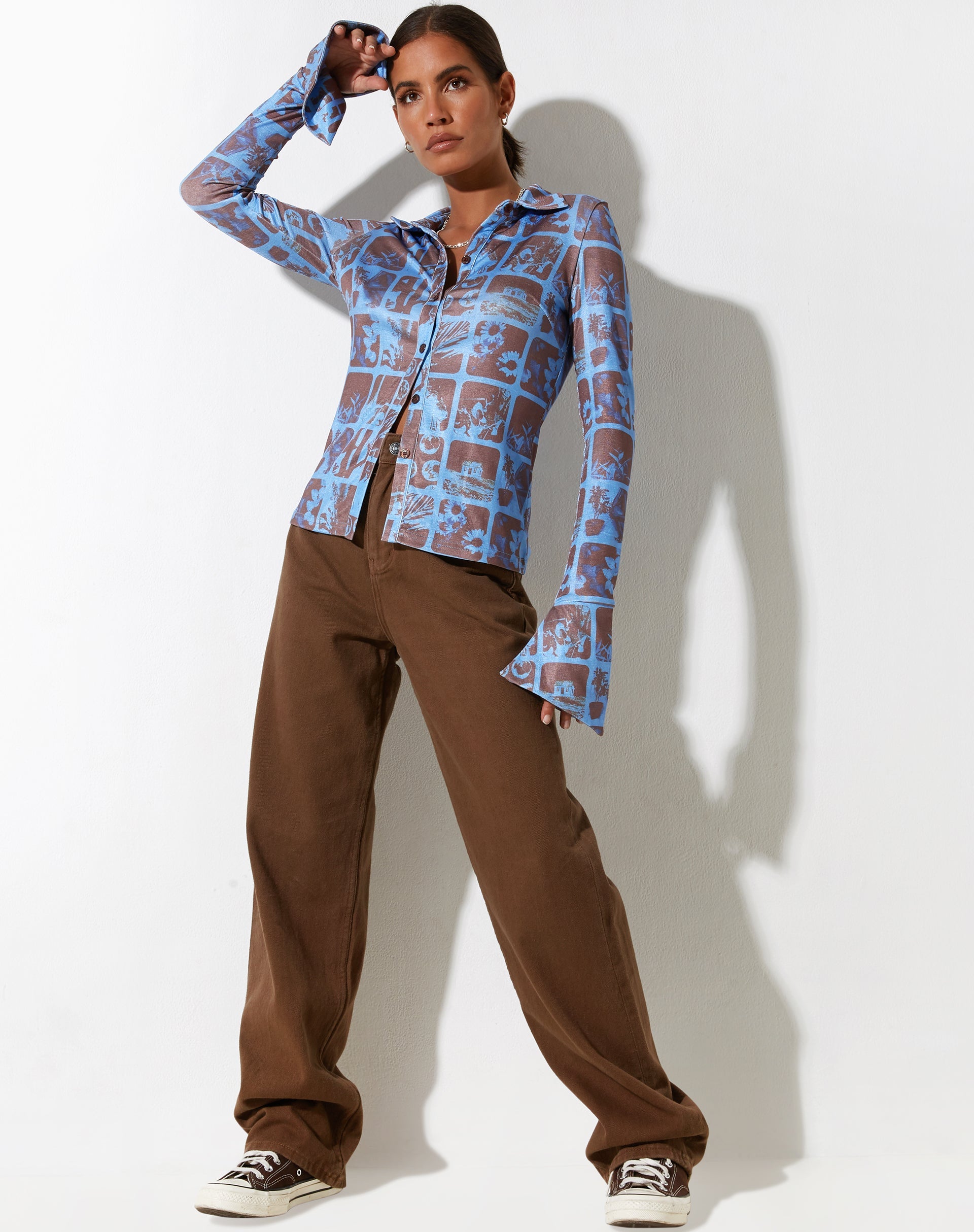 immagine della camicia Keani in blu fotografico