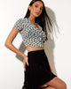 Immagine di Kella Shirt in Sage Flower Buds Black Flock