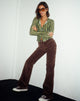 Immagine dei jeans Bootleg in corda Rich Brown