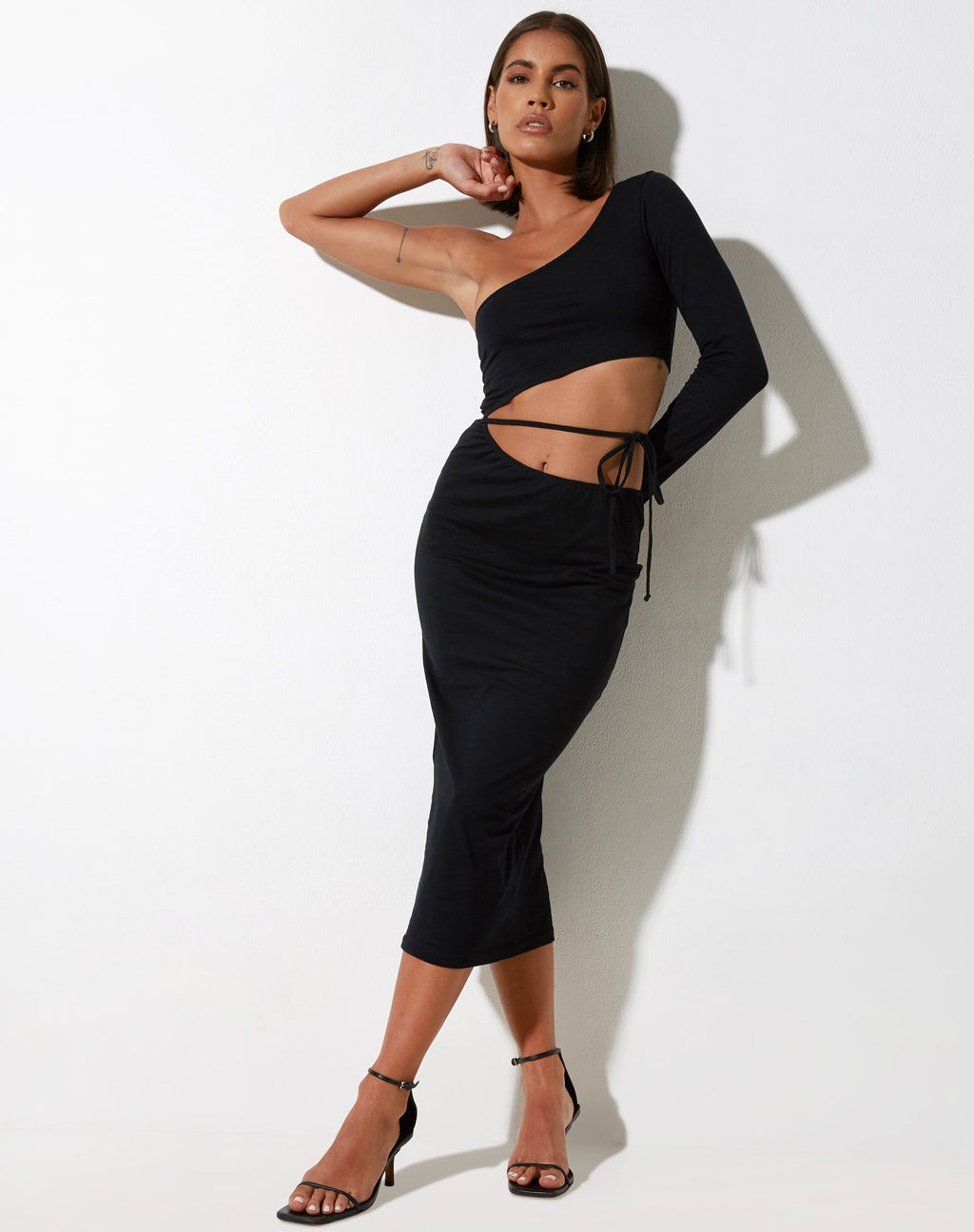 Kenzay - Vestito midi in lycra nero