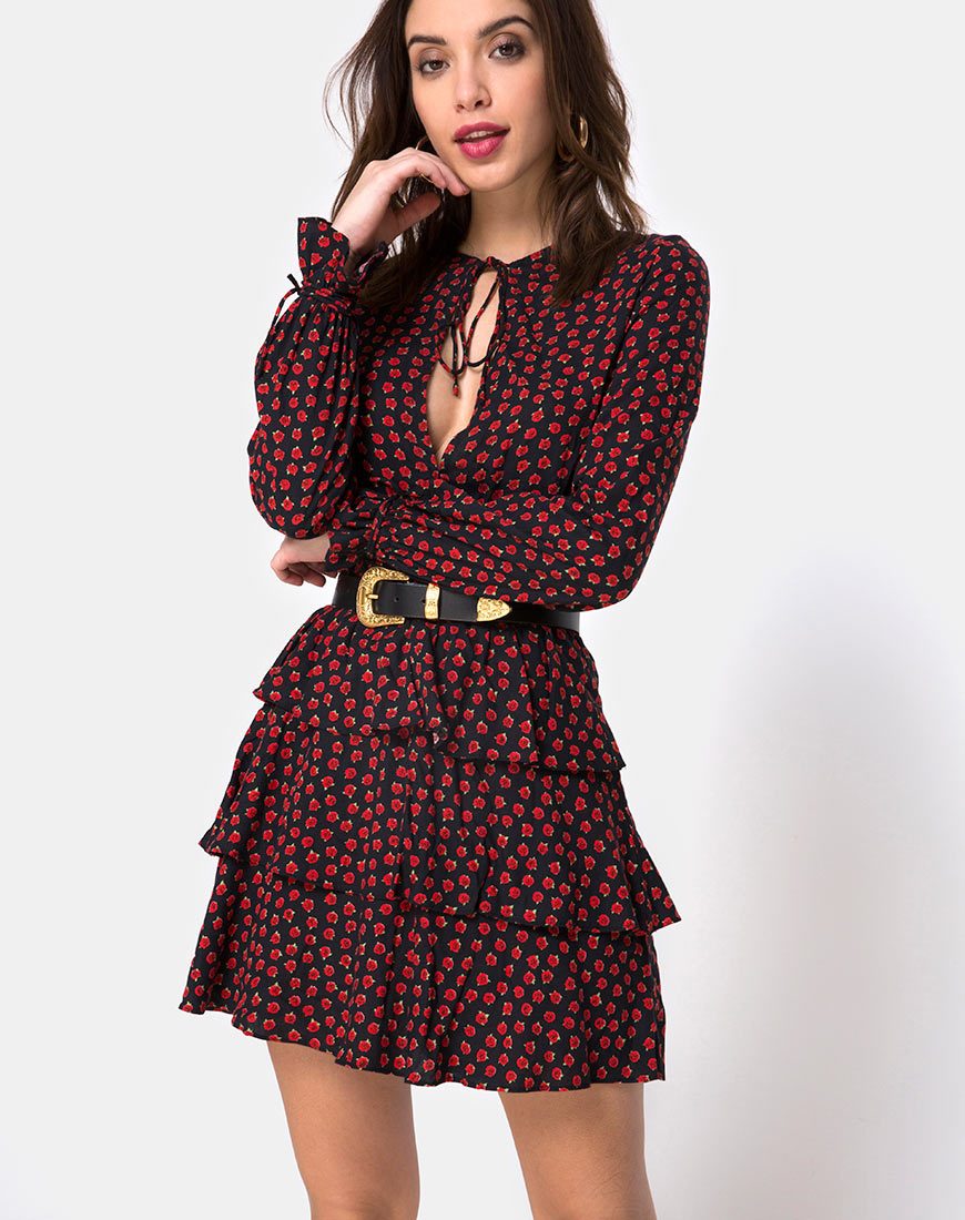 Abito Kepsibelle in Dotty Rose Nero