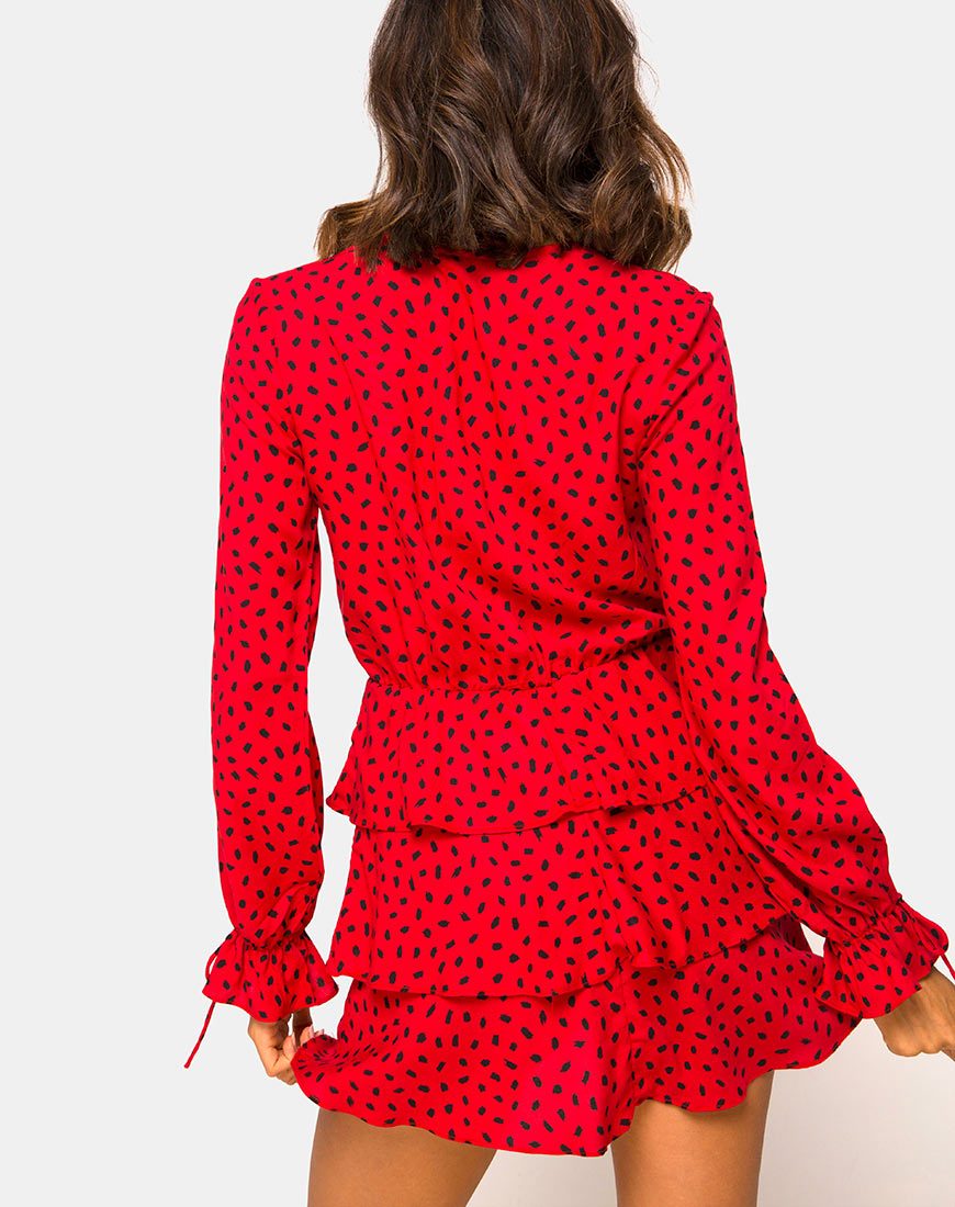 Immagine di Kepsibelle Abito in Mini Diana Dot Rosso e Nero
