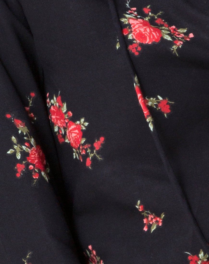Immagine di Kepsibelle Abito in Soi Rose Nero e Rosso