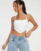 immagine di Ketida Crop Top in diamante bianco