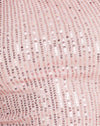 Drappo di paillettes rosa metallizzato
