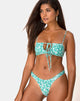 Immagine di Kevana Top bikini in verde archiviato floreale