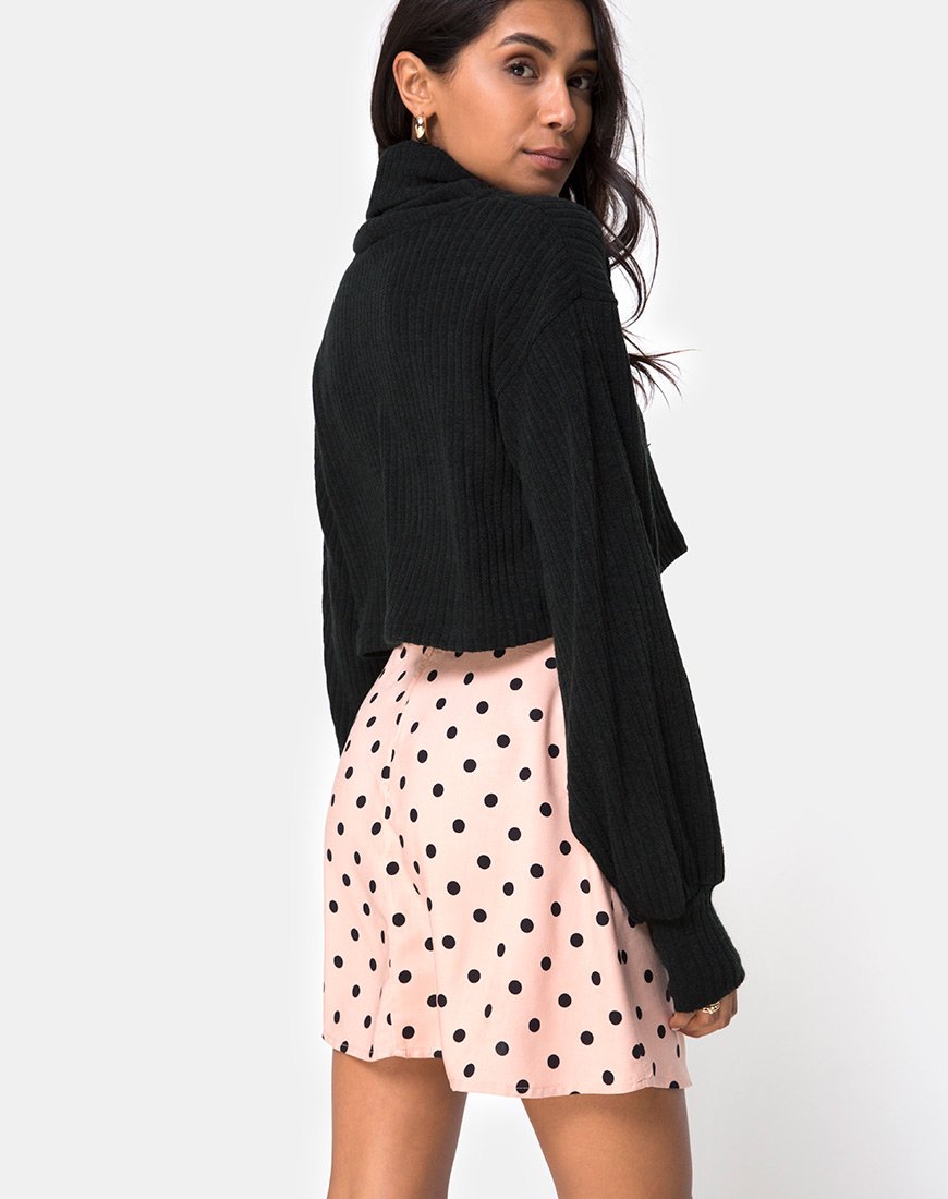 Gonna a ruota Khabel in New Polka Nude Nero