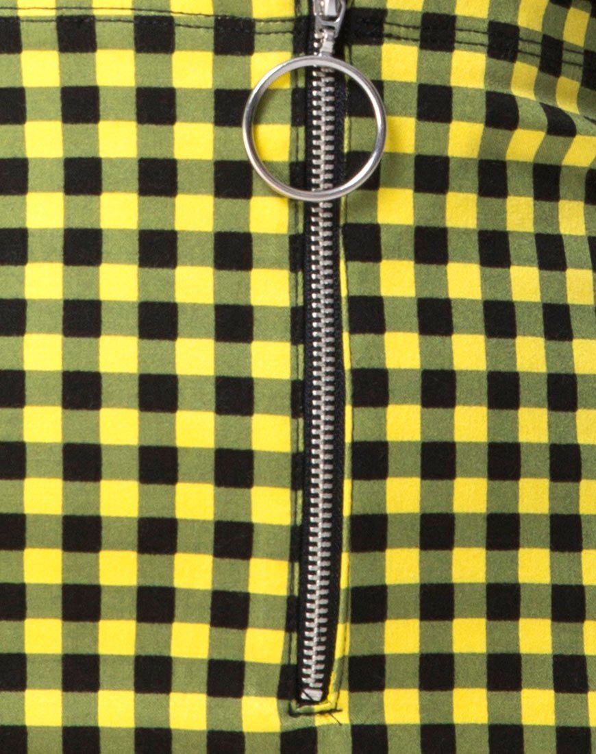 Immagine di Kimber Gonna Bodycon in Gingham medio Giallo