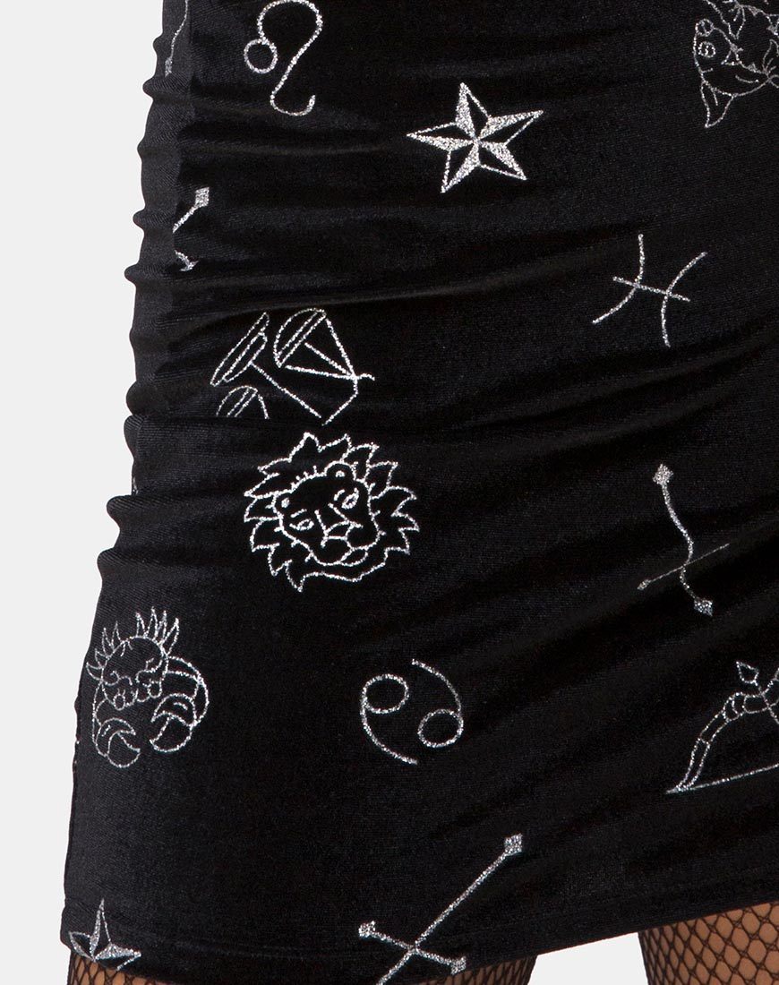Immagine di Kimmy Mini Skirt in nero medio Astro Glitter