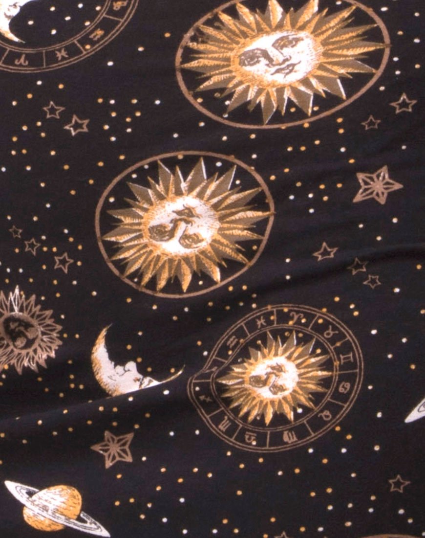 Immagine di Kimmy Gonna Bodycon in Nero Sistema Solare