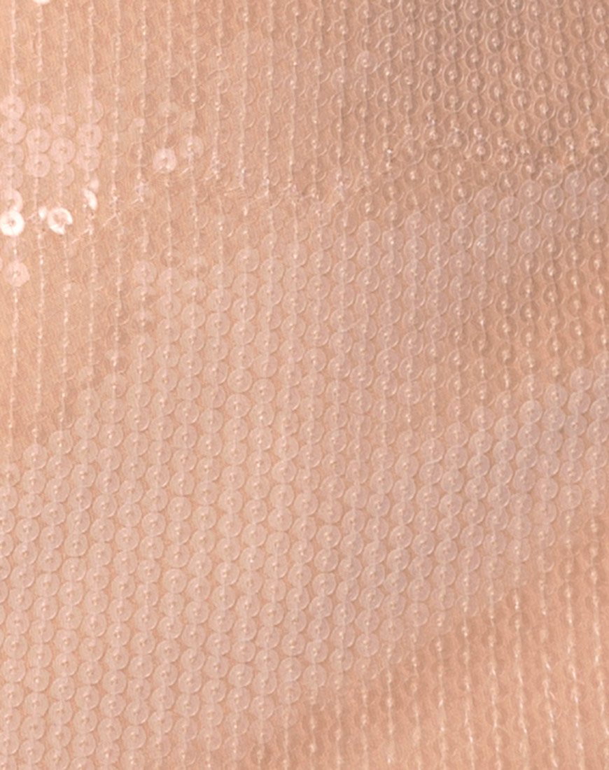 Immagine di Champo Crop Top in cammello con paillettes chiare