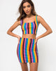 Immagine di Kimmy Gonna Bodycon in Nuova Riga Mista Verticale