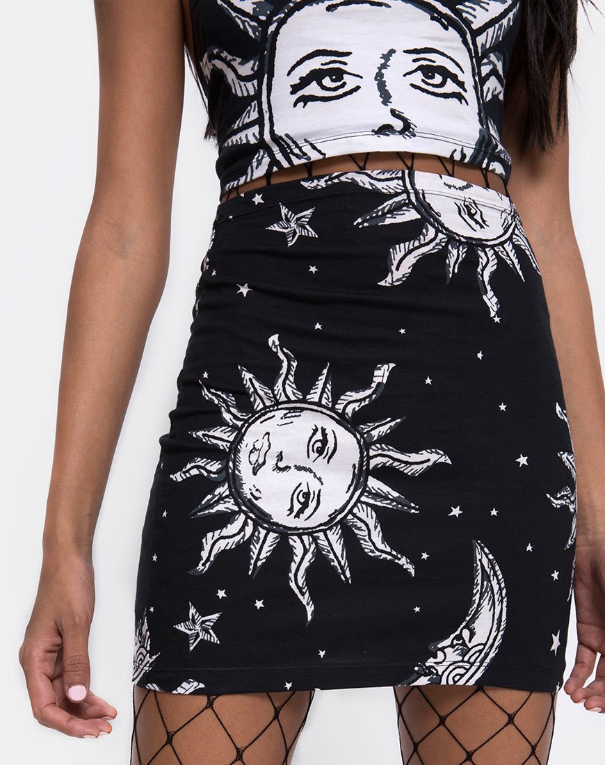 Immagine di Kimmy Gonna Bodycon in Oversize Sole Luna e Stelle