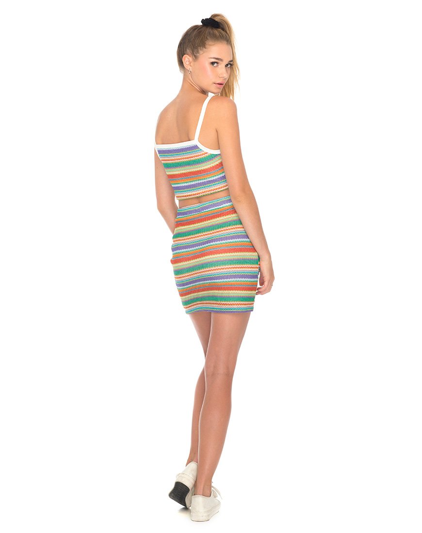 Immagine di Kimmy Gonna Bodycon in maglia arcobaleno