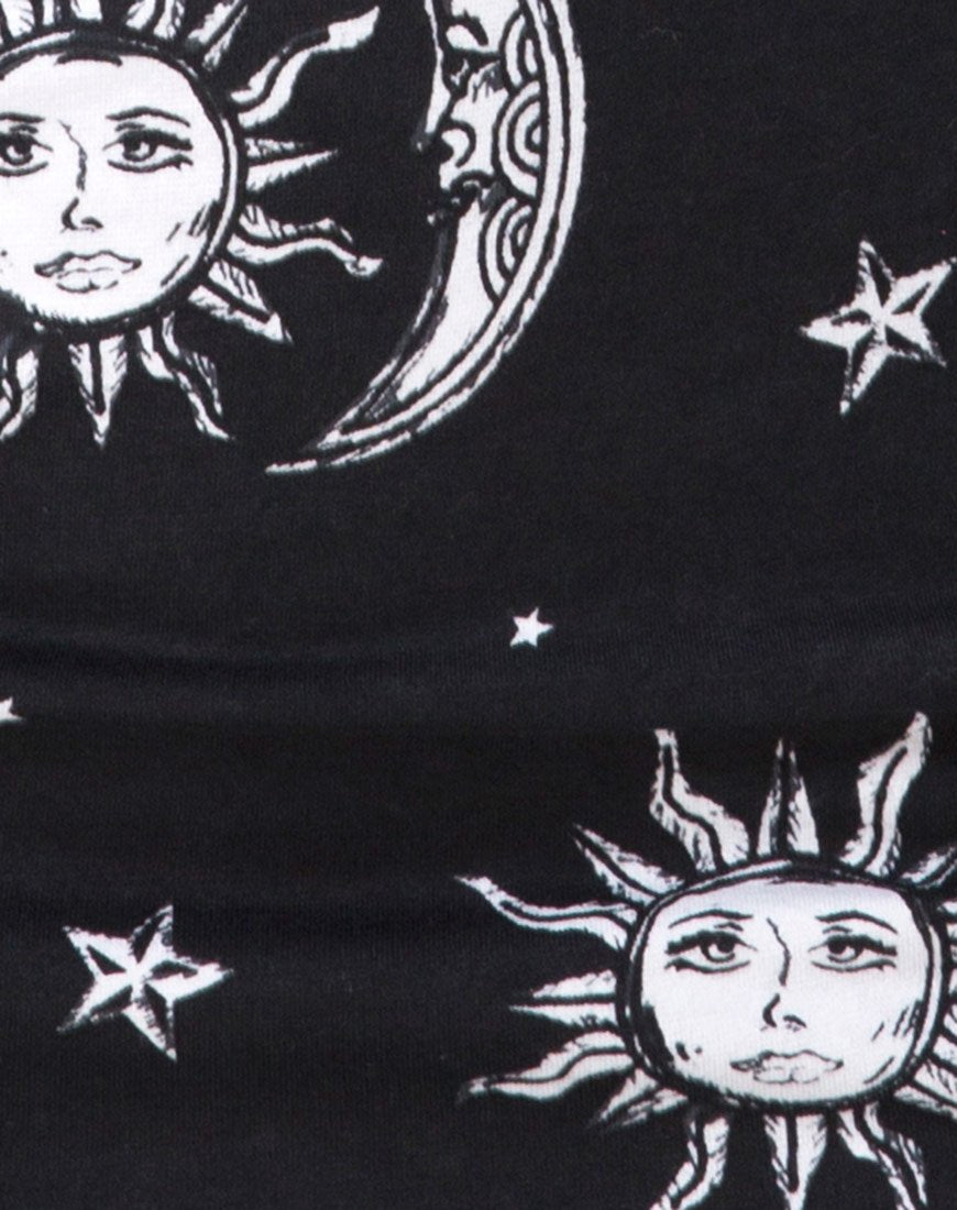 Immagine di Kimmy Gonna Bodycon in Sun Moon Stars BW