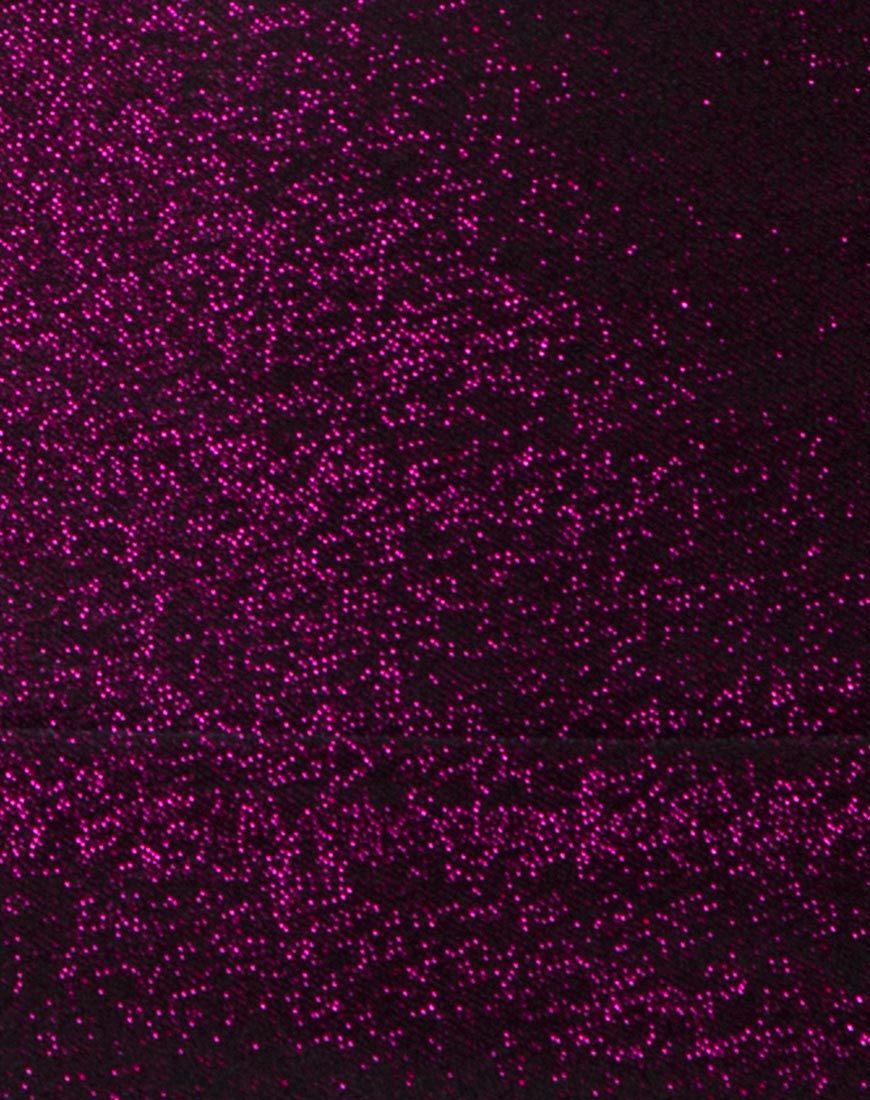 Immagine di Top a tubo in borgogna glitterato