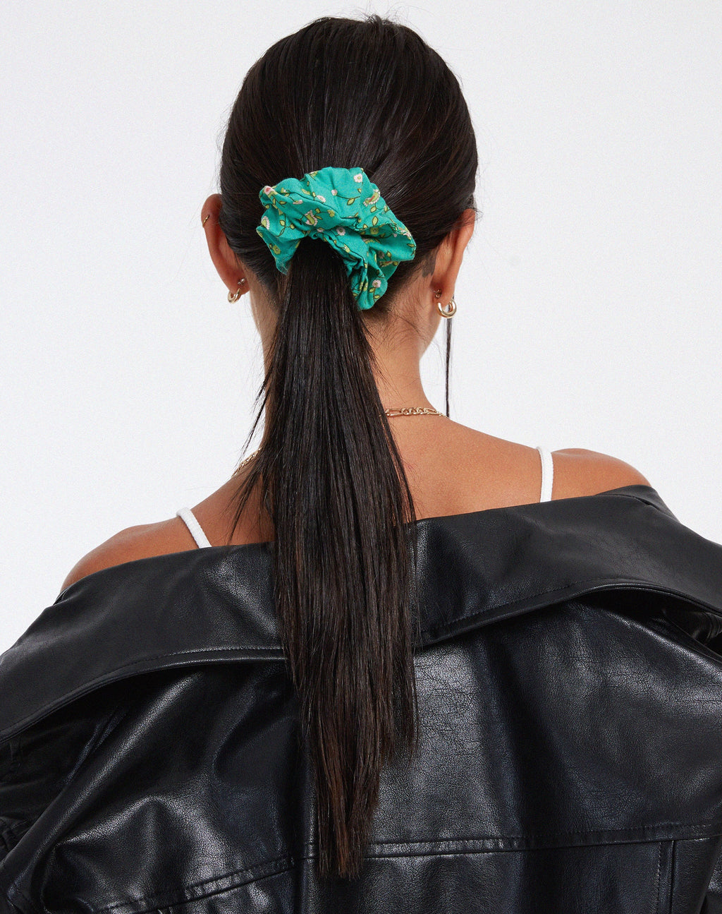 Scrunchies in verde Paisley Fun