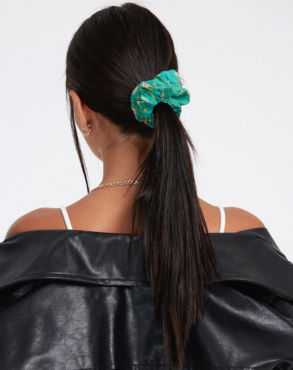 Scrunchies in verde Paisley Fun