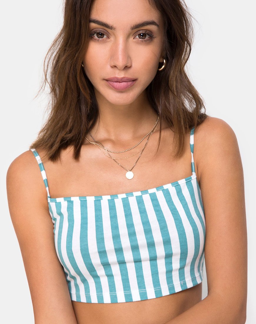 Kini Crop Top a righe medie