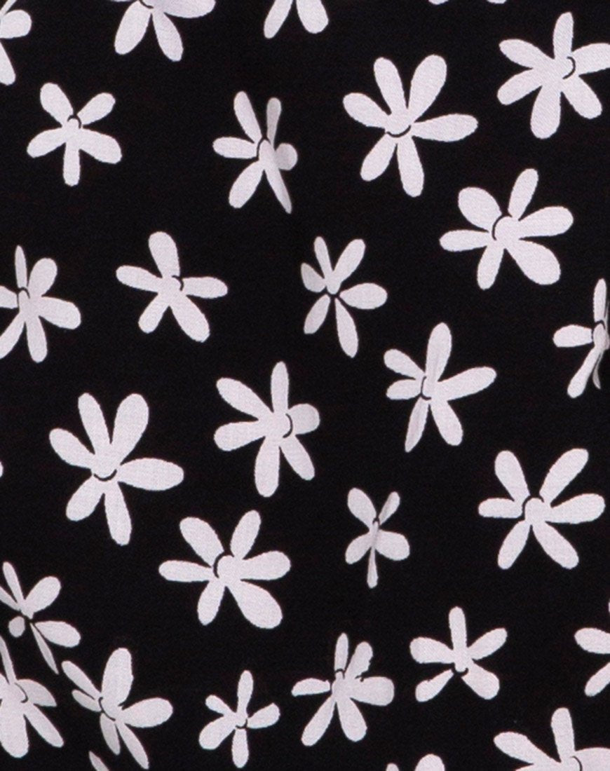 Immagine di Kinley Slip Dress in Daisy anni '90 in bianco e nero