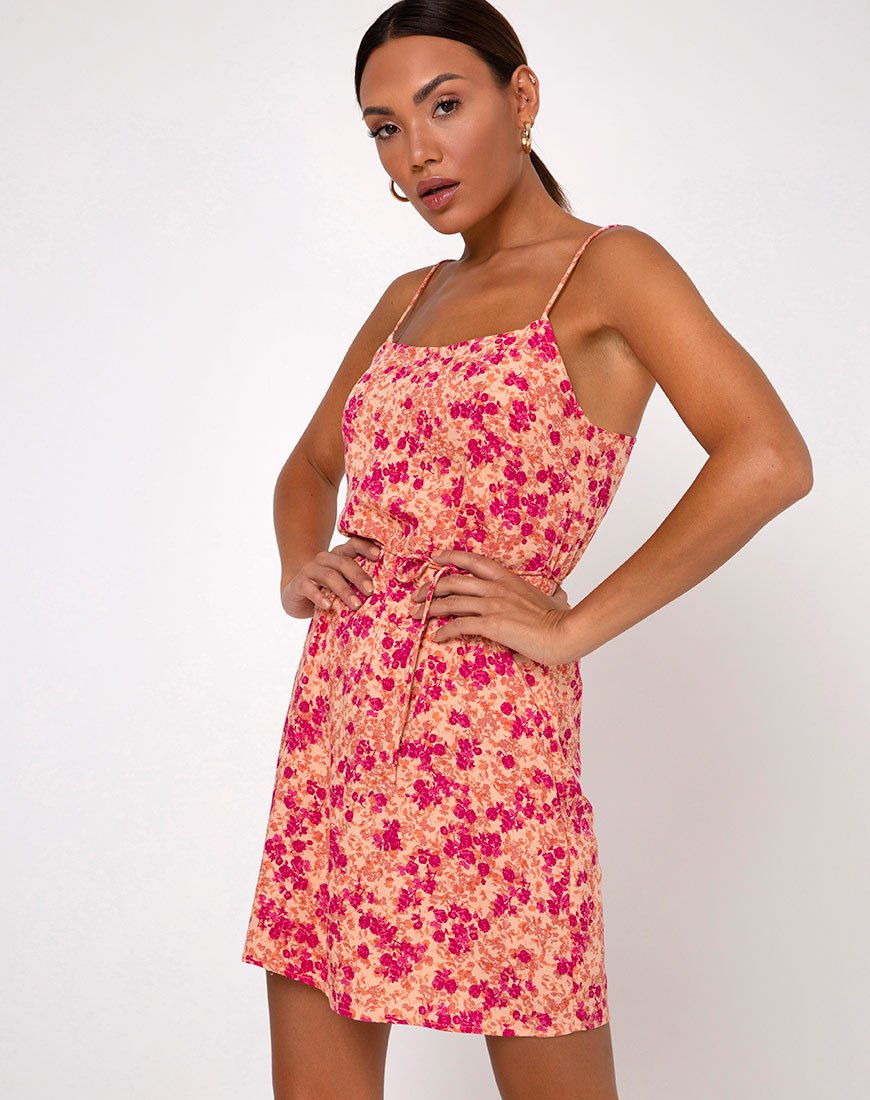 Immagine di Kinley Slip Dress in Dark Wild Flower Cantaloupe
