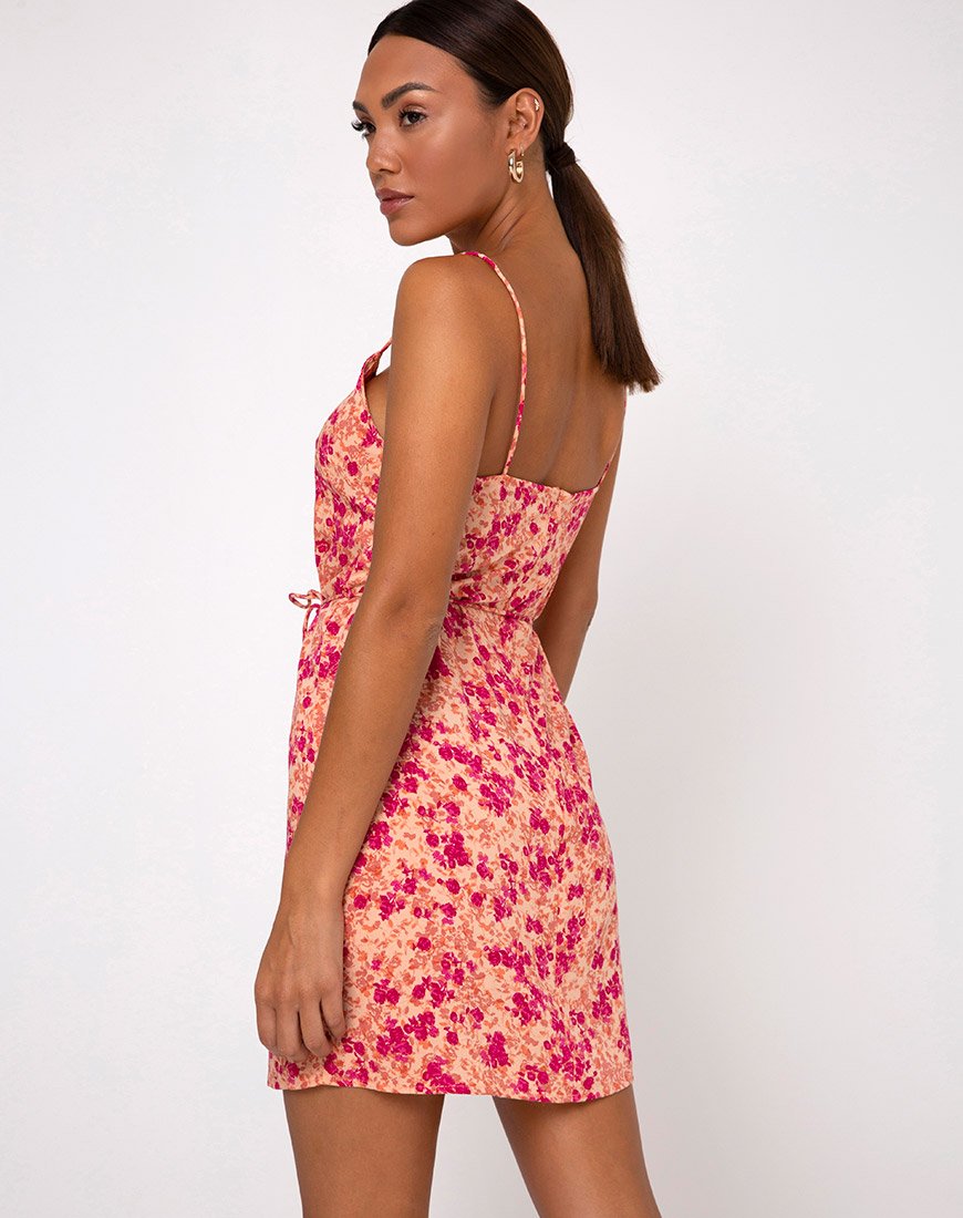 Immagine di Kinley Slip Dress in Dark Wild Flower Cantaloupe