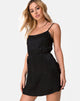 Immagine del vestito Kinley in raso nero ghepardo