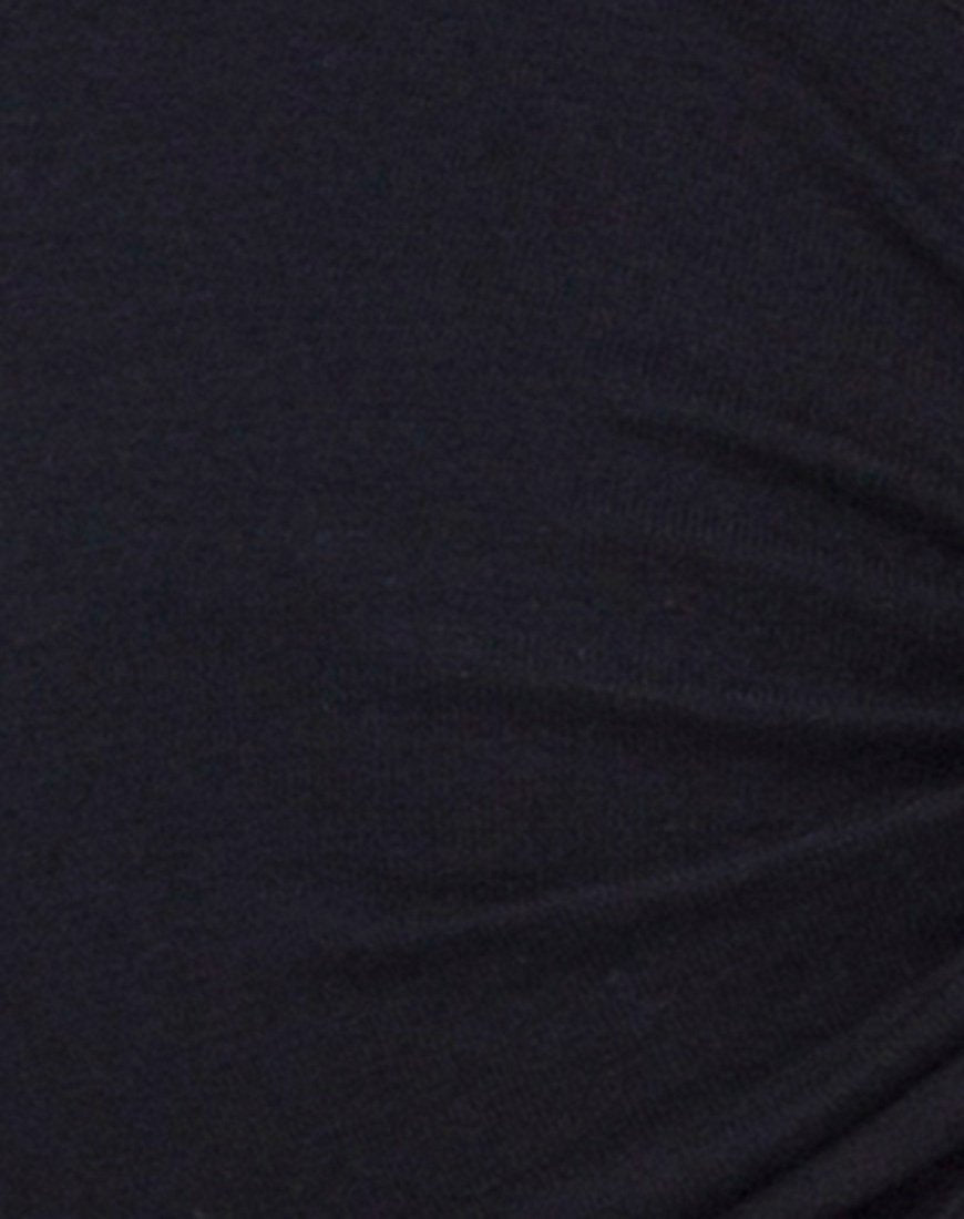 Immagine di Knotie Longsleeve Crop Top in nero