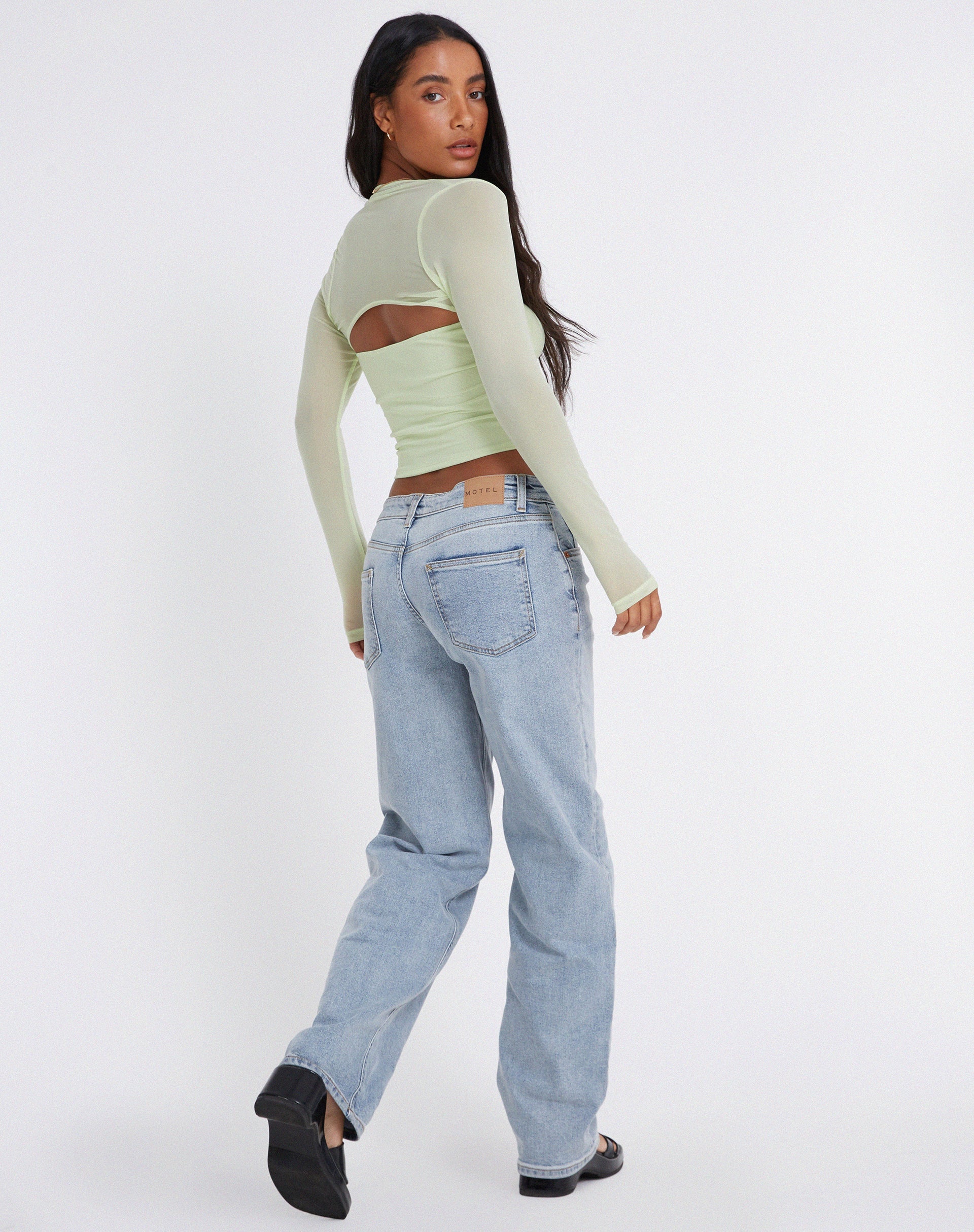 immagine di Kouna Crop Top in Shadow Lime