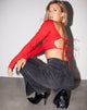 Immagine di Kovi Crop Top in Rib Racing Red