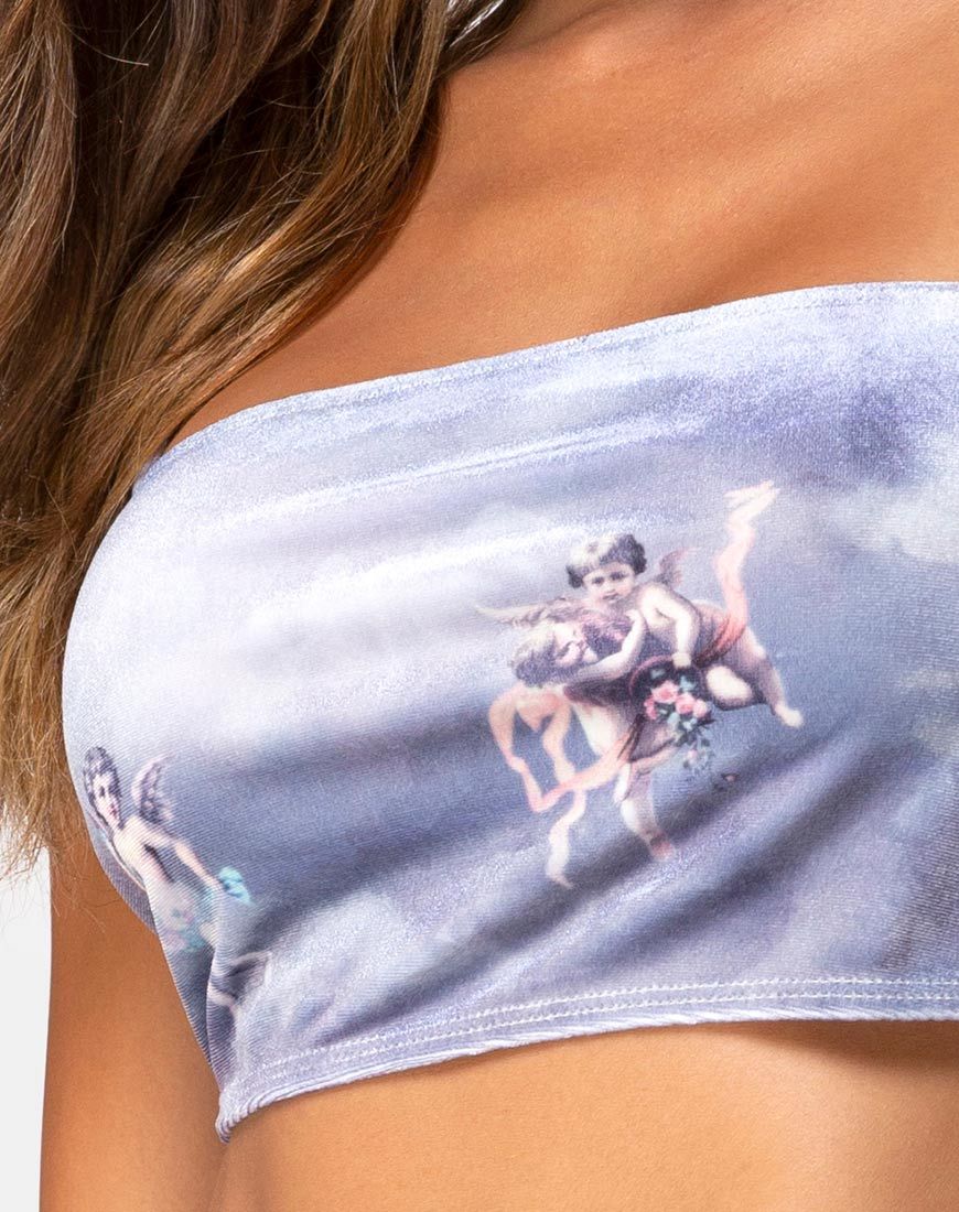 Immagine di Kozina Crop Top in velluto grigio Angel