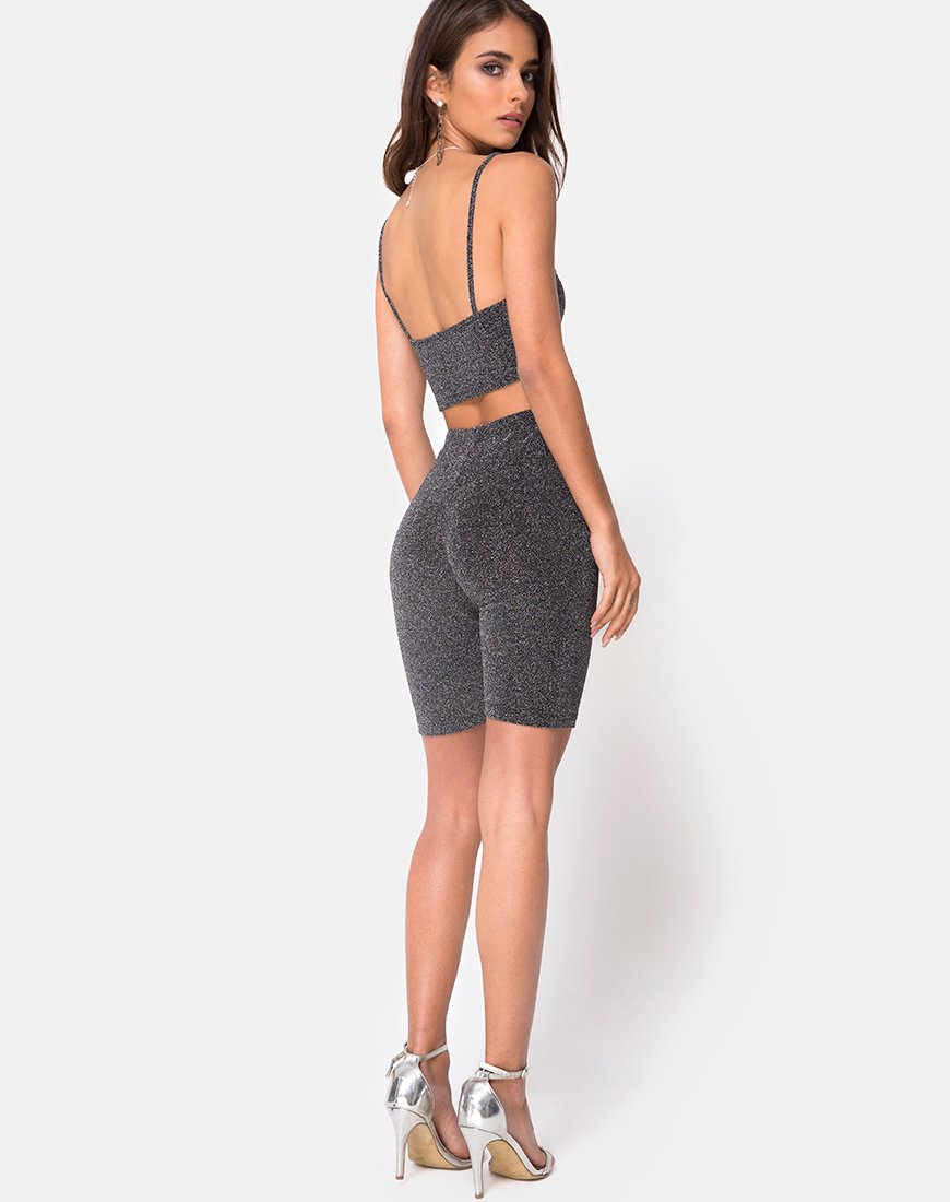 Immagine di Bike Short in Argento Glitterato