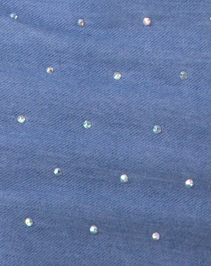 Immagine di Kozue Abito in Denim Blu Hot Fix