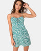 Immagine di Kumala Slip Dress in campo floreale verde