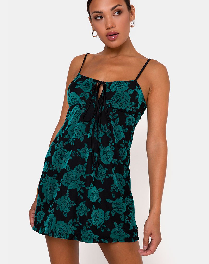 Immagine del vestito Kumala in rosa romantica flock Teal