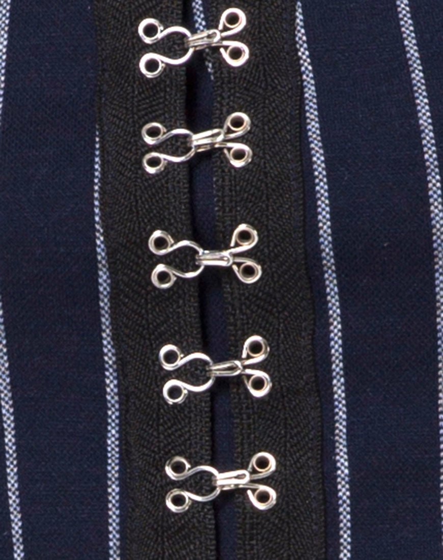 Immagine di Kyga Crop Top in gessato blu navy