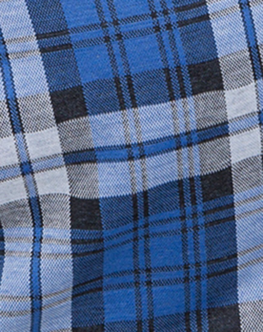 Immagine di Kylie Crop Top in Plaid Stretch Blu