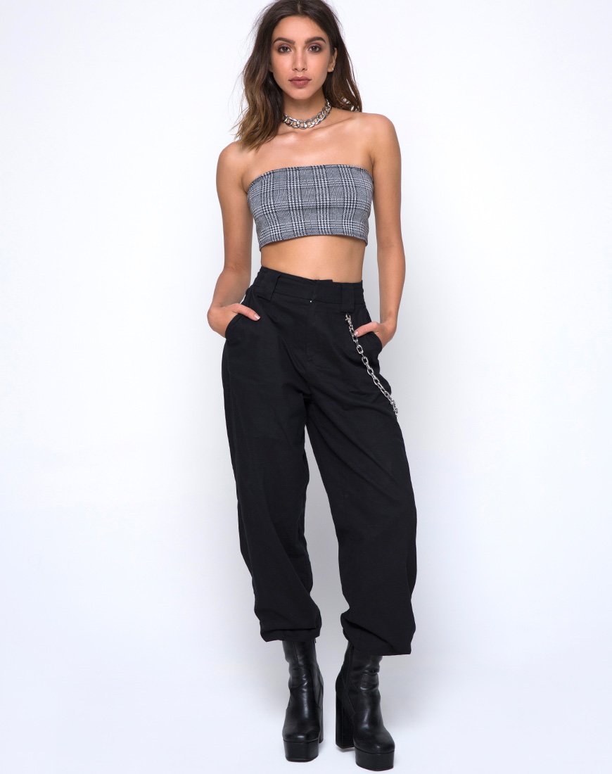Immagine di Kylie Crop Top in Charles Check Grigio