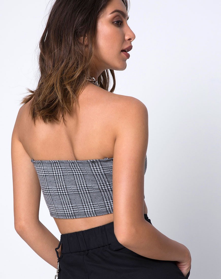 Immagine di Kylie Crop Top in Charles Check Grigio