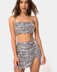 Immagine di Kylie Crop Top in tigrato con paillettes trasparenti