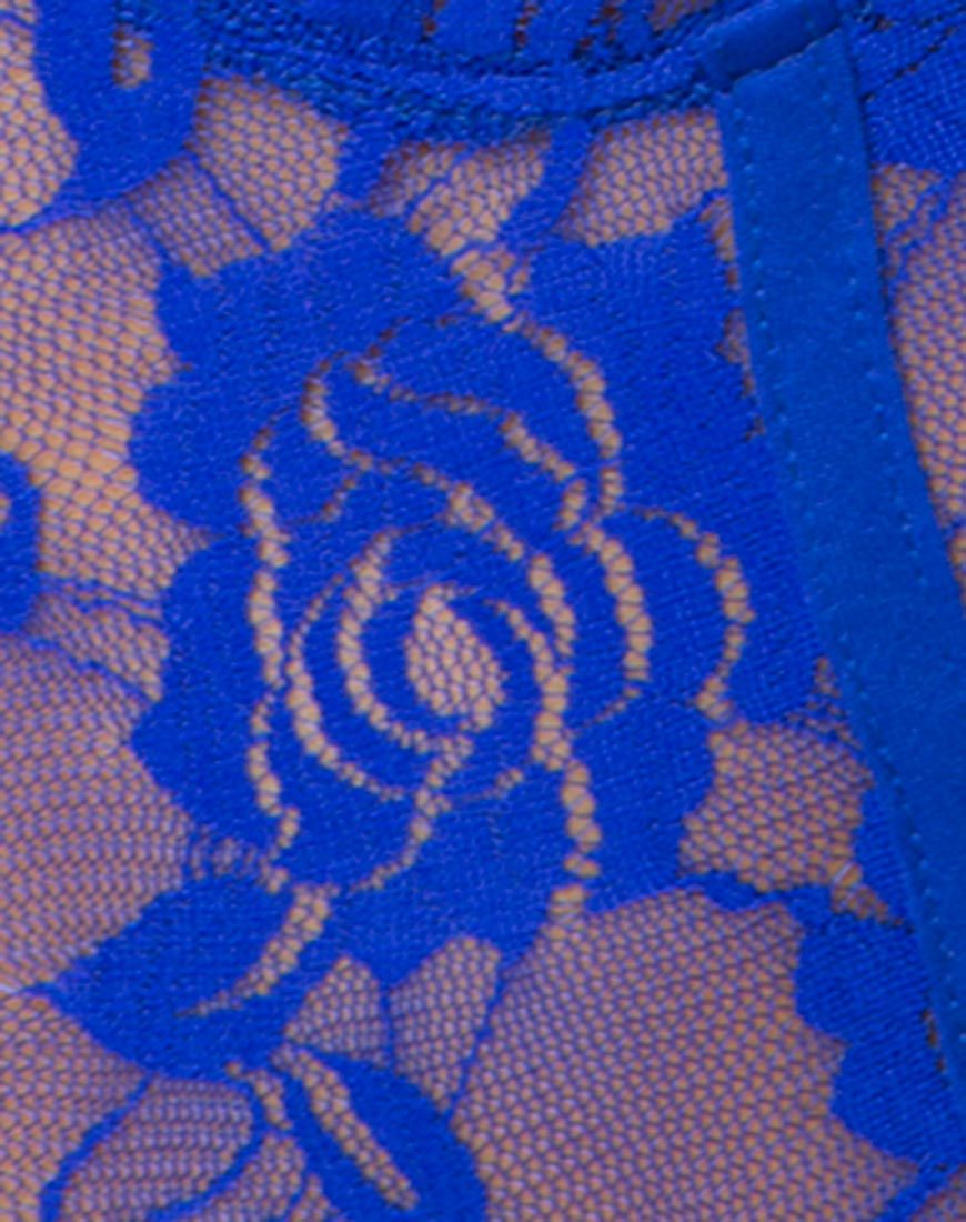 Immagine del corpetto Lacey in pizzo a nastri rosa Cobalto