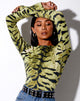 Immagine di Lali Crop Top in Tiger Full Khaki