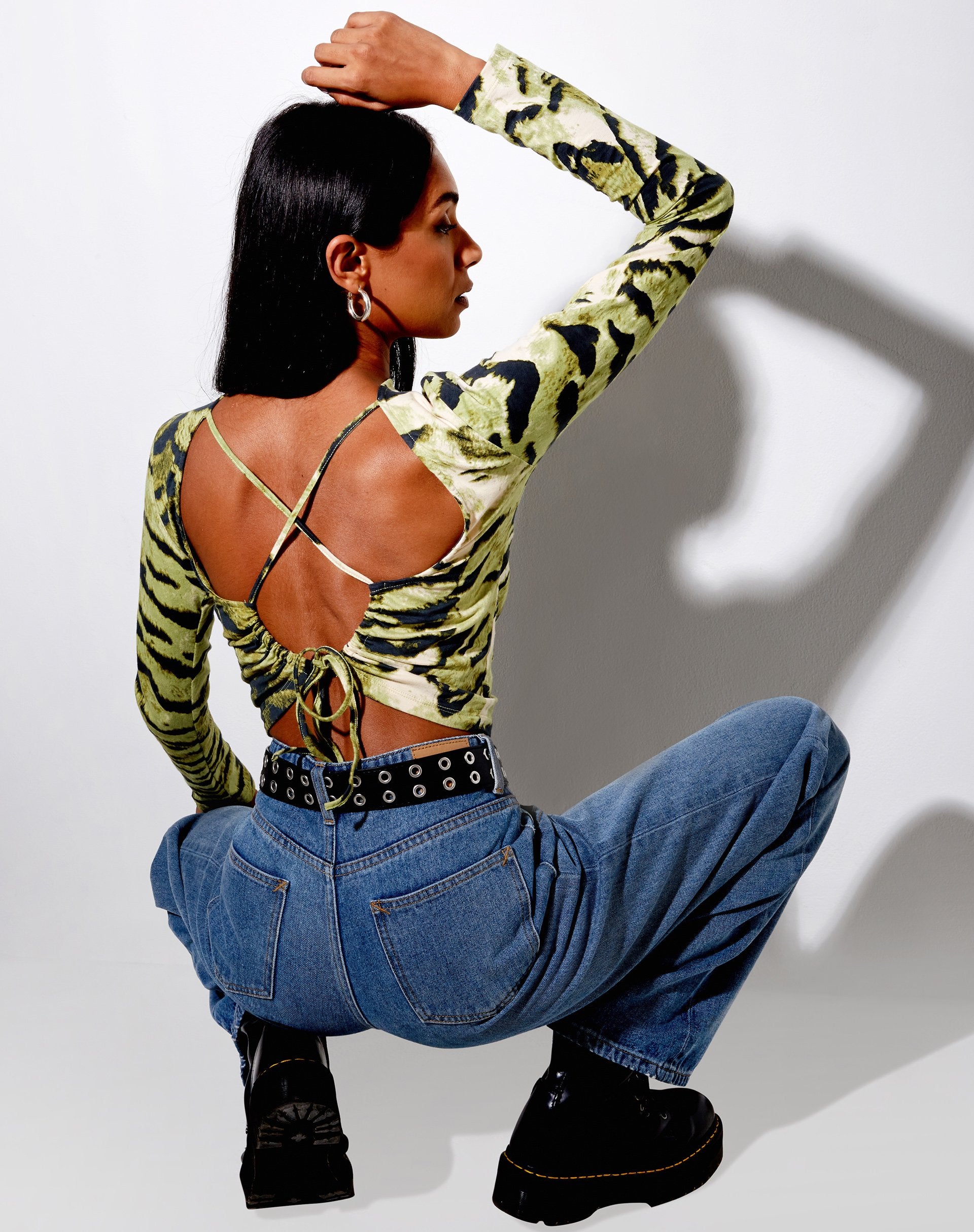Immagine di Lali Crop Top in Tiger Full Khaki