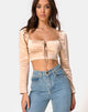 Immagine di Laman Crop Top in Satin Champagne
