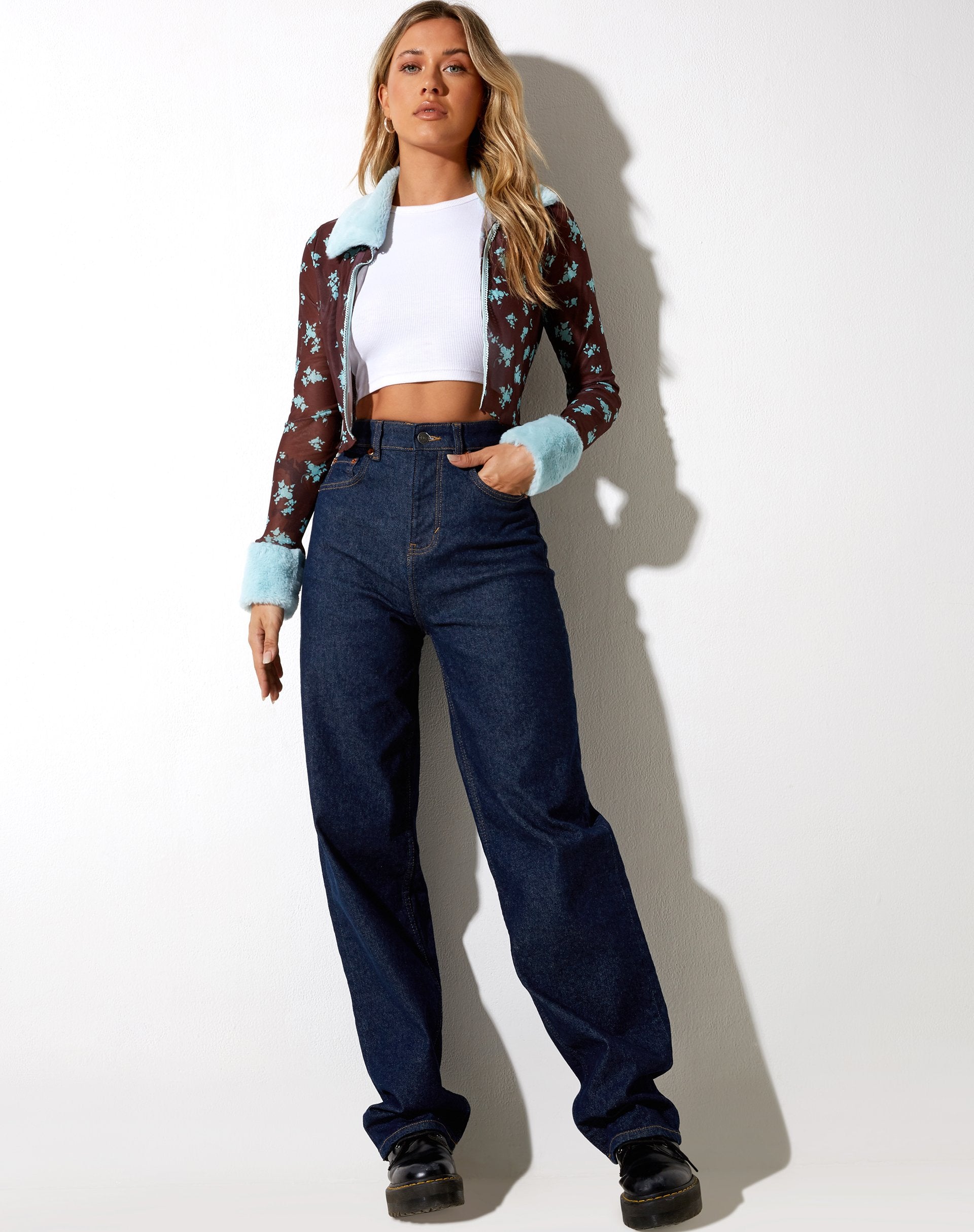 Immagine di Lamaya Cardi in Femme Floral Blu e Marrone