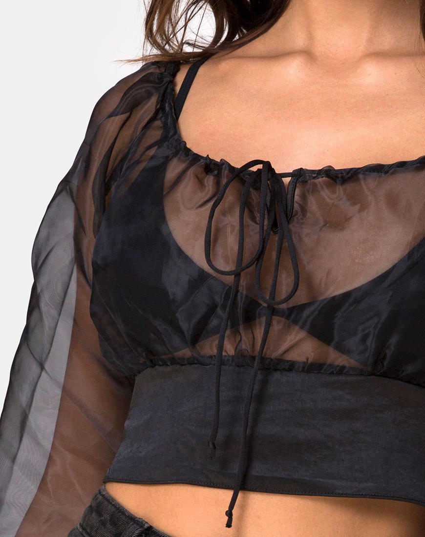 Immagine di Lancelle Top in nero satinato