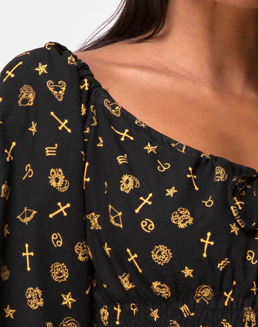 Immagine di Lancer Crop Top in Mini Astro Nero