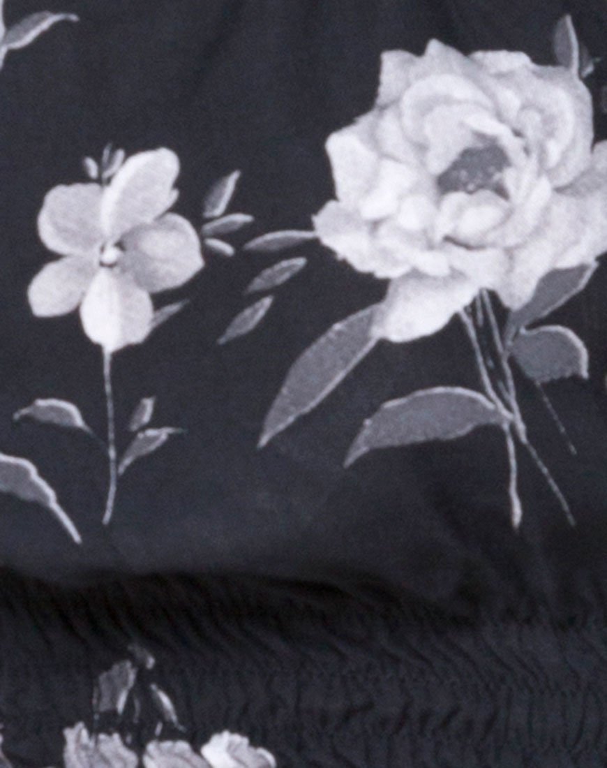 Immagine di Lancer Crop Top in Mono Flower Nero