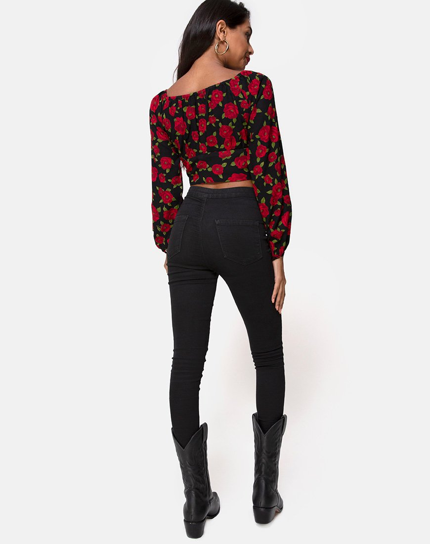 Immagine di Lancery Top in Roaming Rose Nero